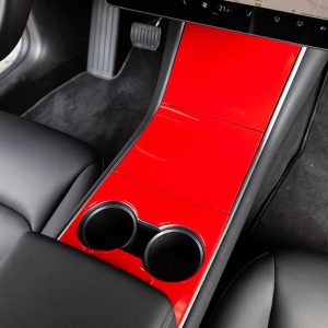 Center Console Wrap - Tesla Model 3 - Tesla Y-Red